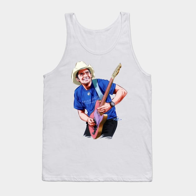 Brad Paisley - An illustration by Paul Cemmick Tank Top by PLAYDIGITAL2020